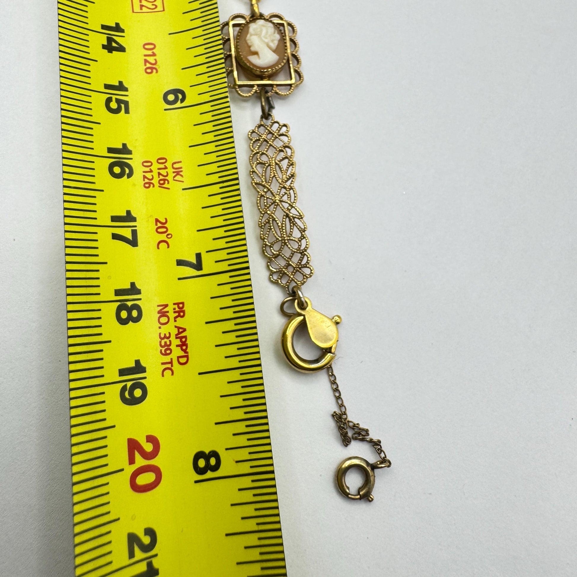 Vintage Cameo Bracelet Gold Filled