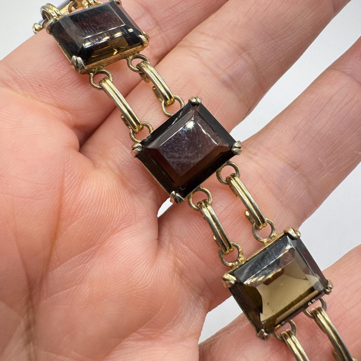 Vintage Goldstone Bracelet Gold filled