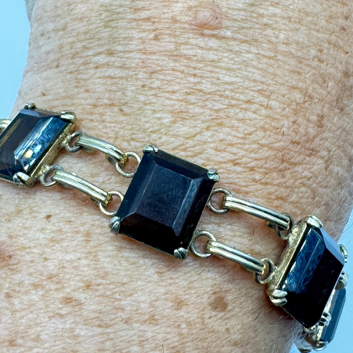 Vintage Goldstone Bracelet Gold filled