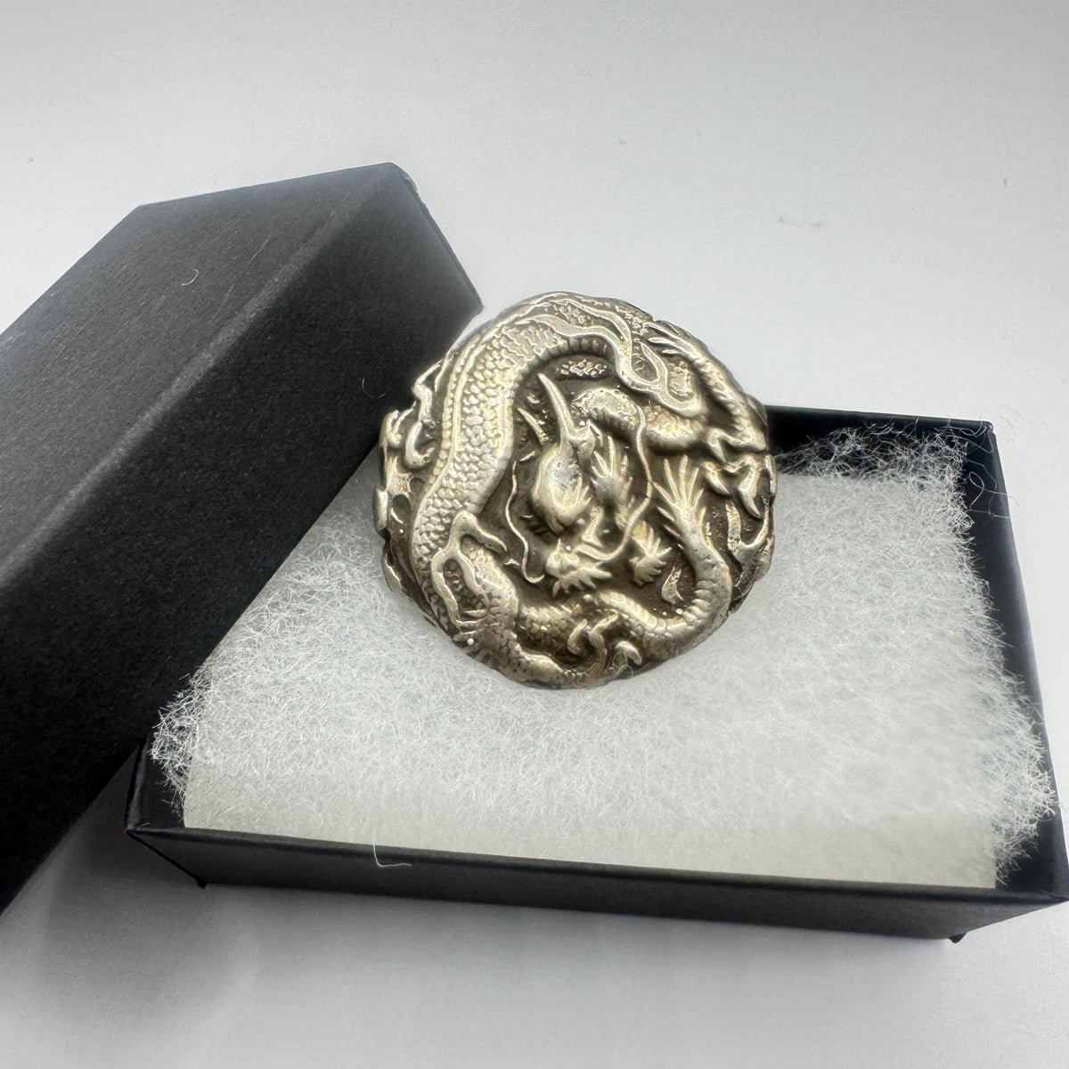 Vintage Gothic Dragon 925 Sterling Silver Ring Size 6.5