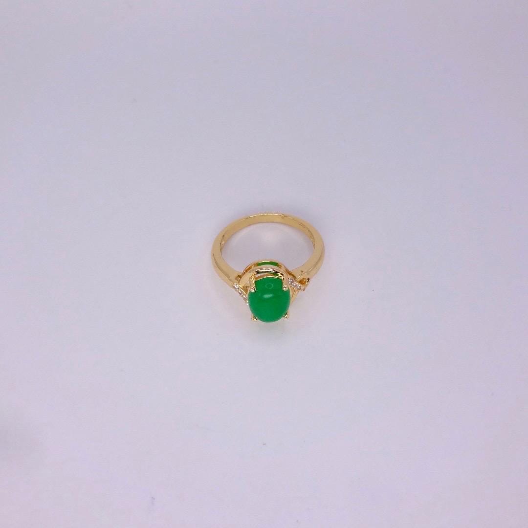 Vintage Green Onyx Mens Ring 925 Sterling Silver