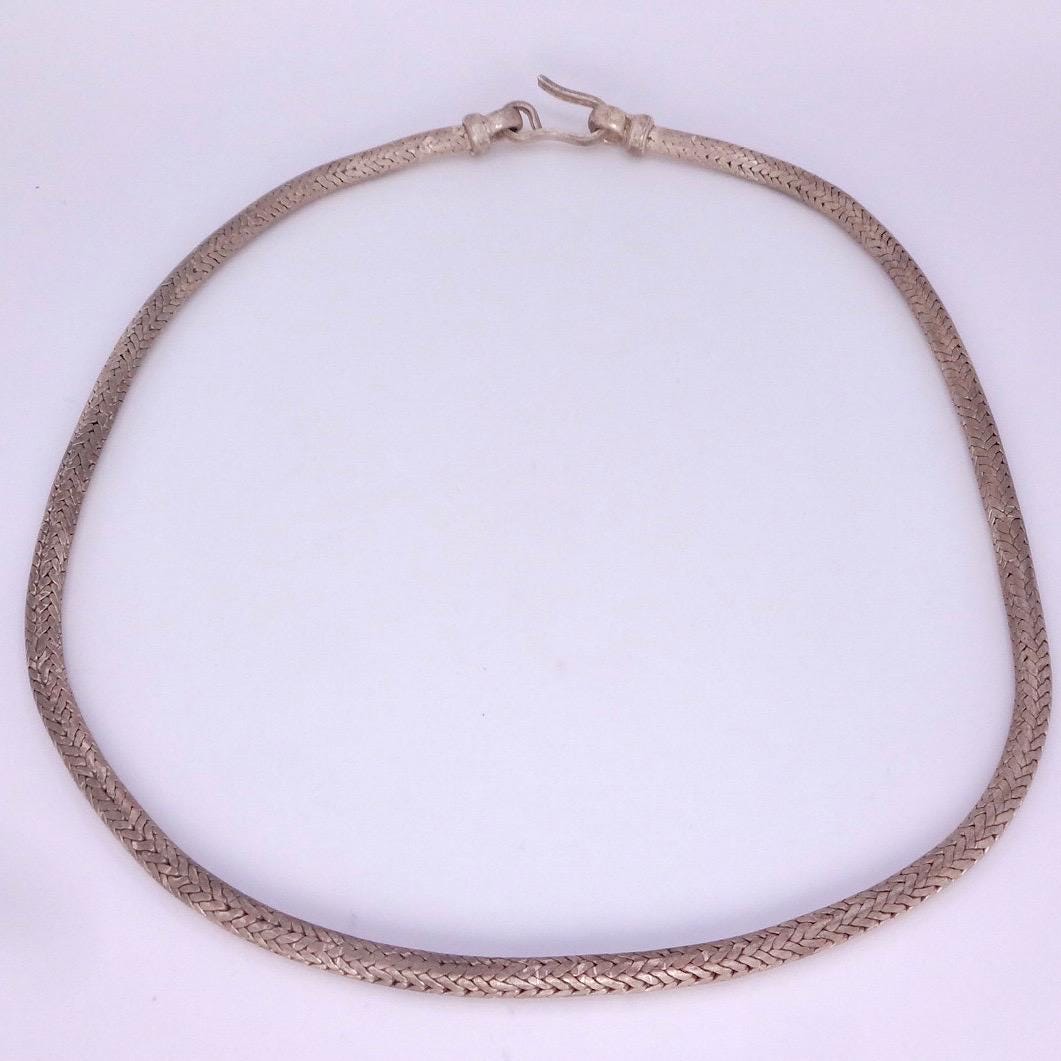 Vintage Snake chain 16 inch 925 Sterling Silver necklace