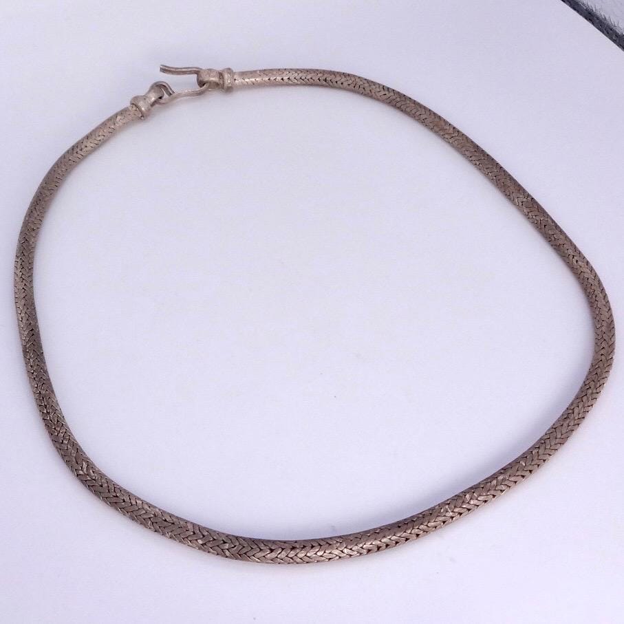 Vintage Snake chain 16 inch 925 Sterling Silver necklace