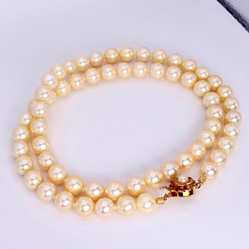 Vintage Cream Pearl 24 inch Necklace