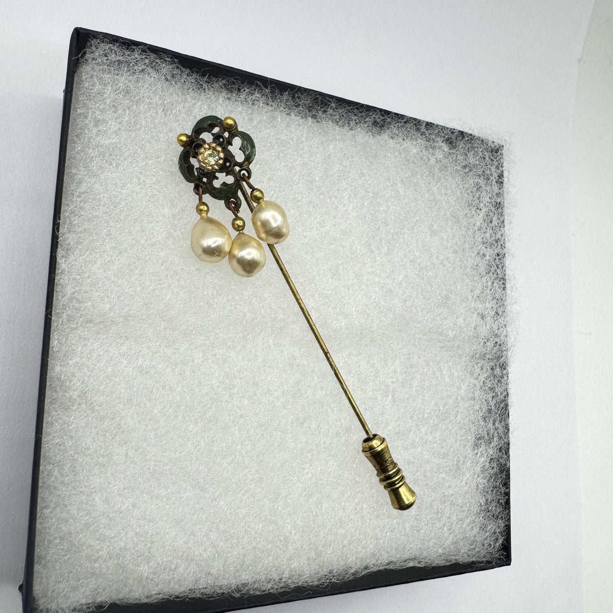 Vintage Austrio Hungarian inspired Bronze Brooch Stick Pin