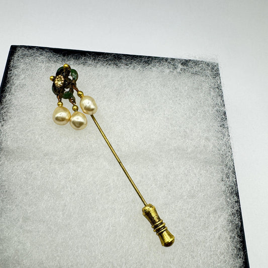 Vintage Austrio Hungarian inspired Bronze Brooch Stick Pin