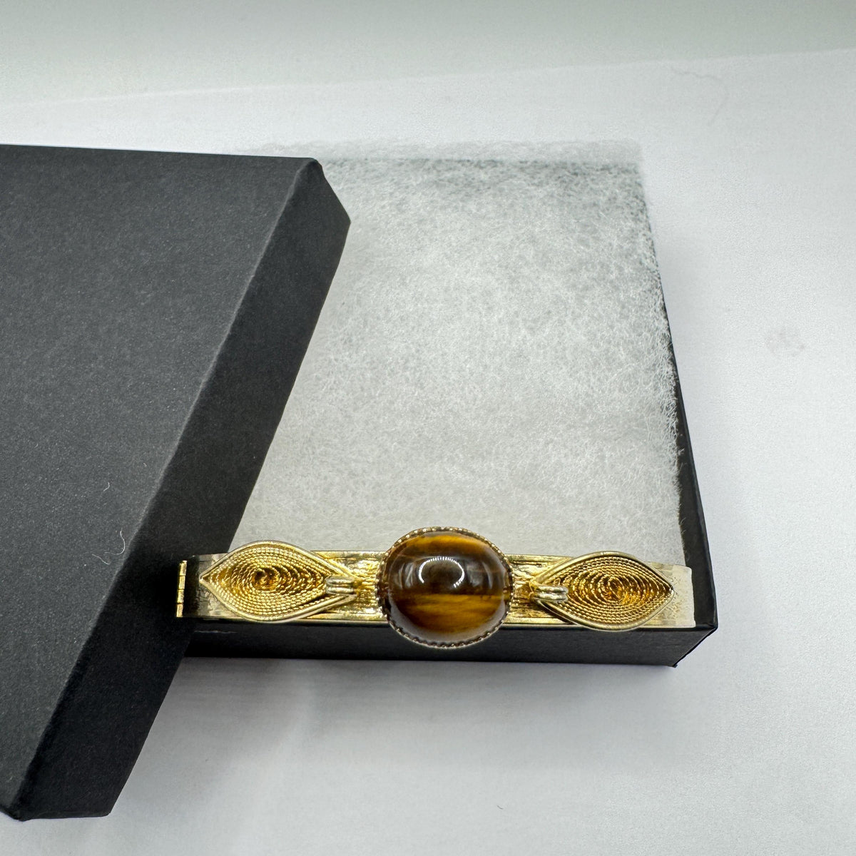 Vintage Tiger’s Eye Gold Filled Bracelet 7 Inches Genuine Gemstone