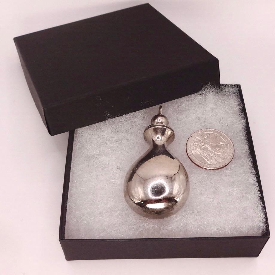 Vintage Perfume Oil Bottle 925 Sterling silver Pendant Necklace