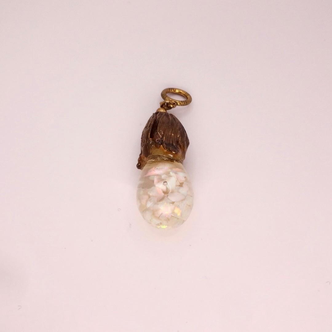 Vintage White Floating Opal Choker Pendant Necklace Black Choker