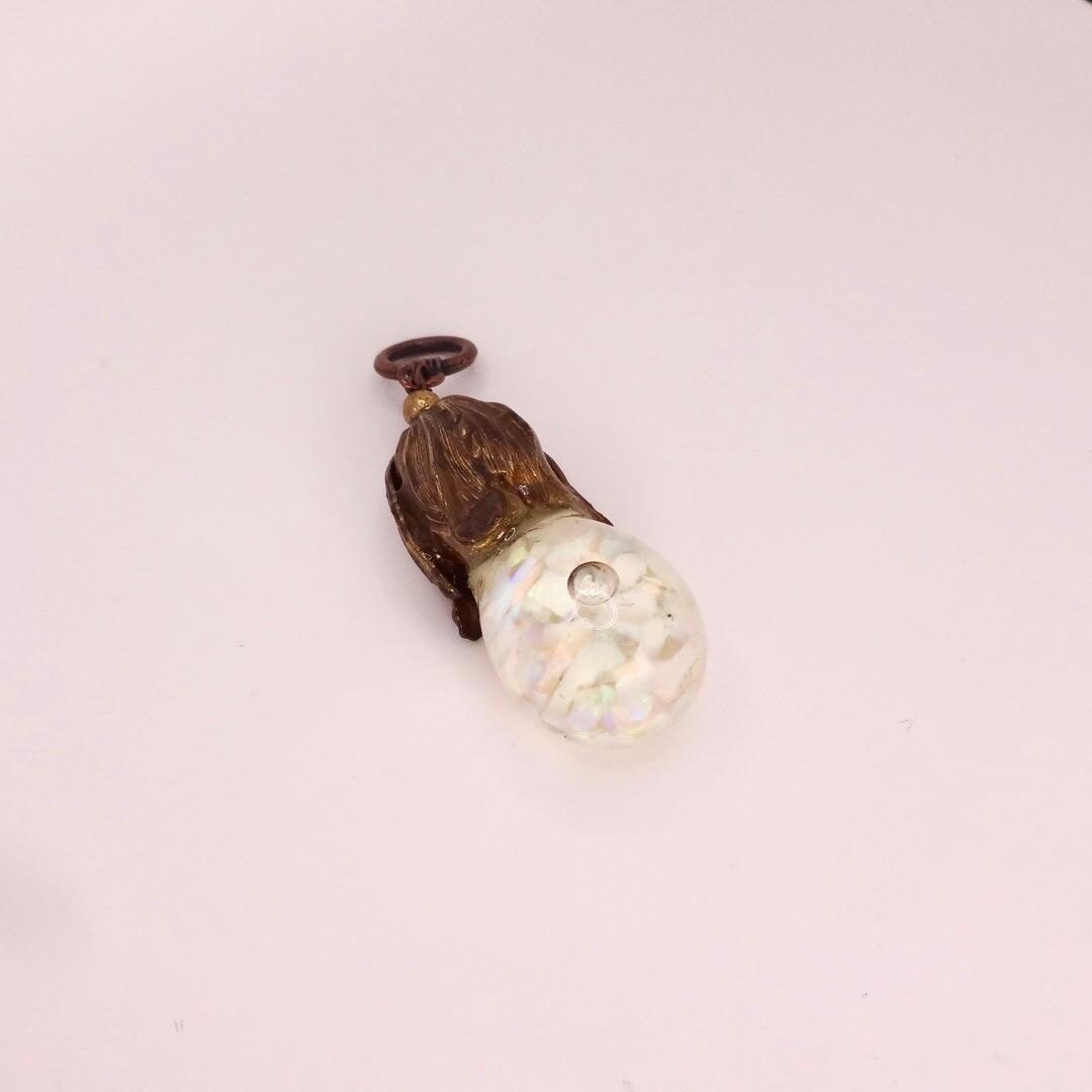Vintage White Floating Opal Choker Pendant Necklace Black Choker