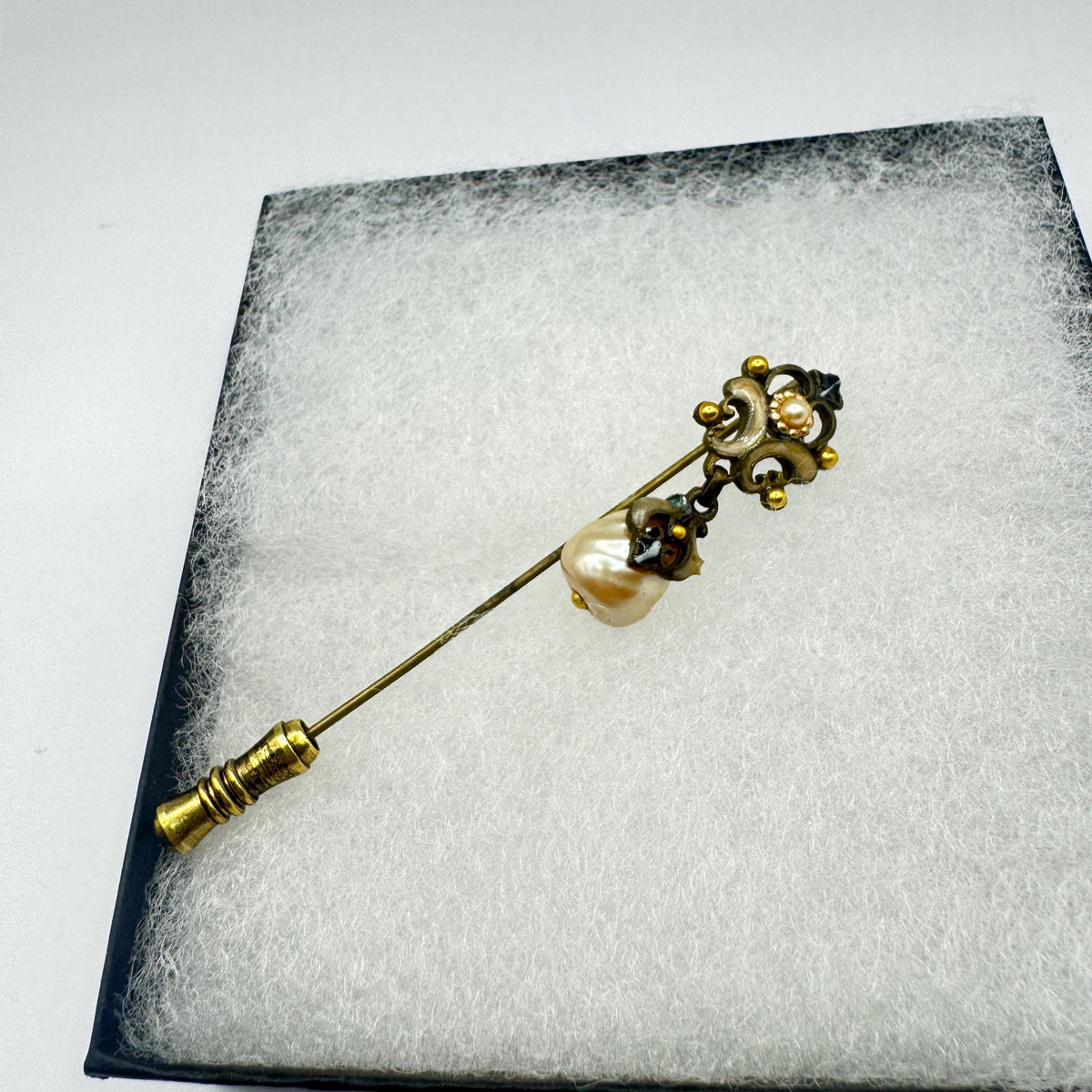 Vintage Austrio Hungarian inspired Bronze Brooch Stick Pin