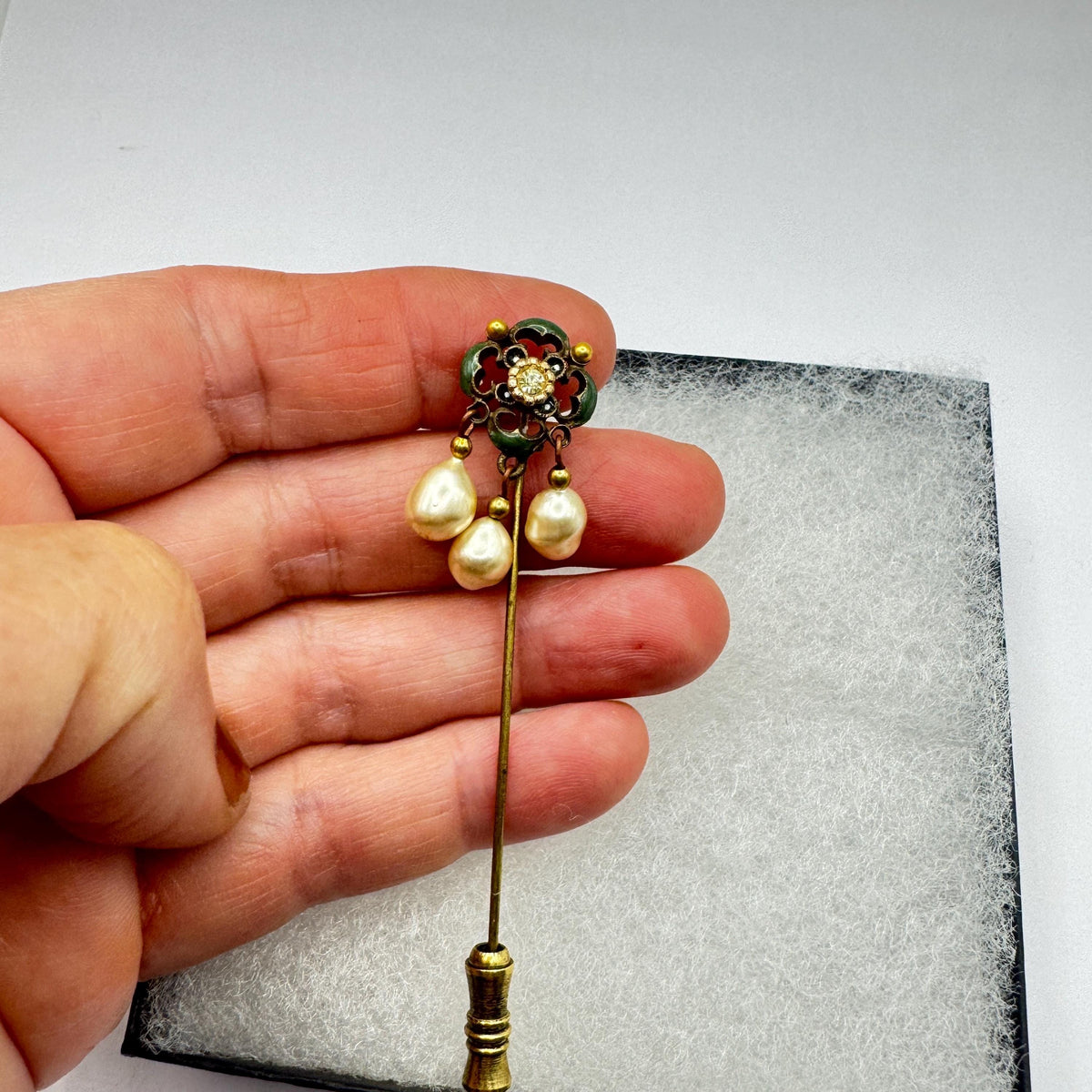 Vintage Austrio Hungarian inspired Bronze Brooch Stick Pin