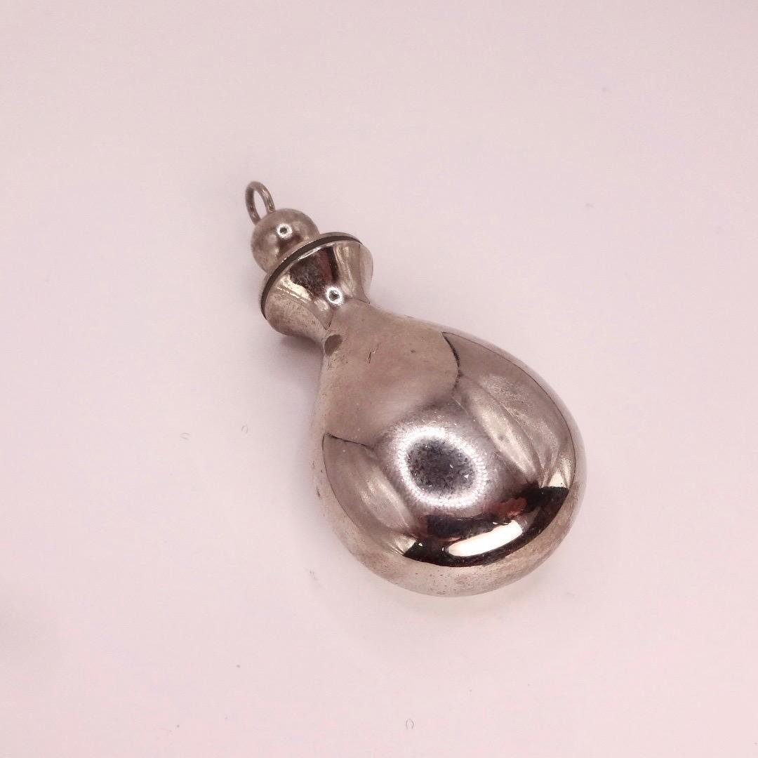 Vintage Perfume Oil Bottle 925 Sterling silver Pendant Necklace