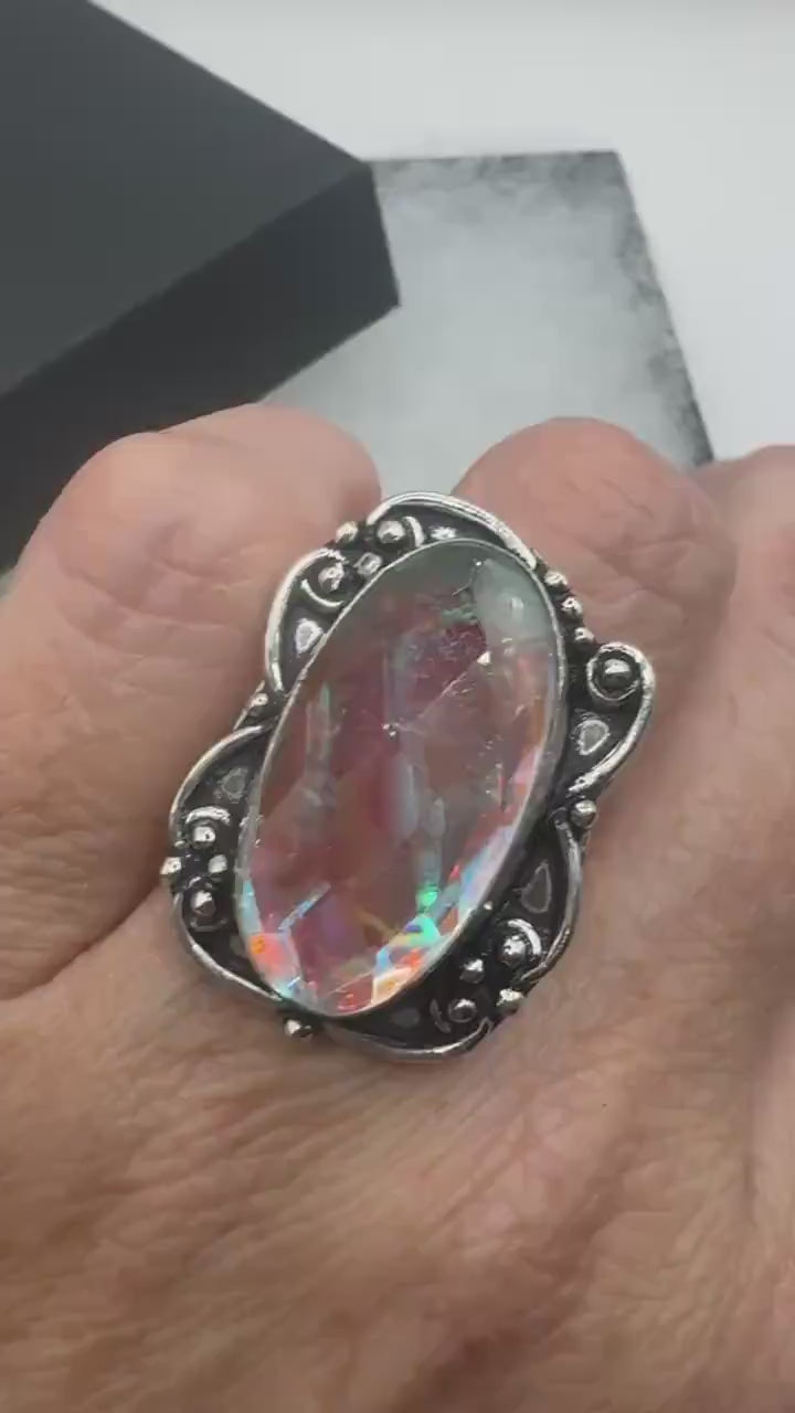 Vintage Opal Glass Ring