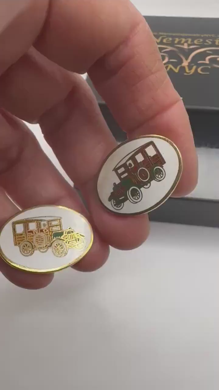 Vintage Golden model T Ford car Cuff Links