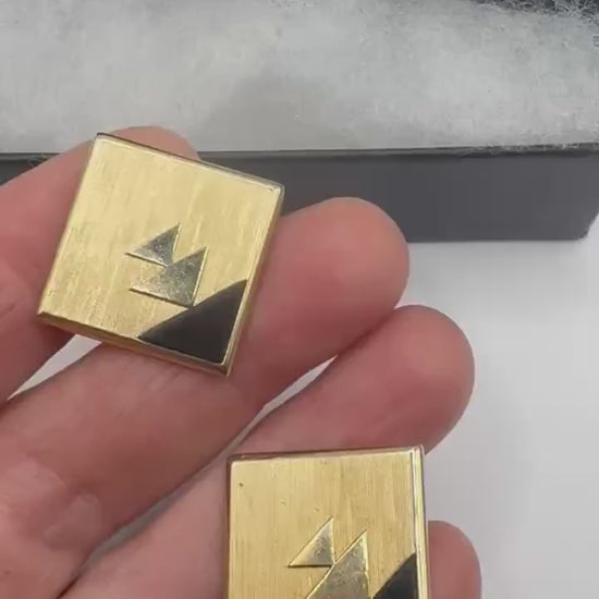 Vintage Golden Monogram Innitial Cuff Links